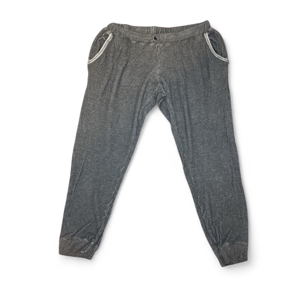 PE Nation Comfortcore Soft Grey Waffle Knit Cropped Jogger Sweatpants — MEDIUM